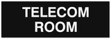 Signs ByLITA Basic Telecom Room Sign - Laser-Engraved Lettering | Durable ABS Plastic | Vibrant Colors | Powerful Foam Tape