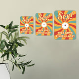 Portrait Round Plus Sex! Nice Guys Finish Last! Wall or Door Sign | Funny Naughty Decor