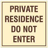 Signs ByLITA Square Private Residence Do Not Enter Sign - Easy Installation | Durable Material