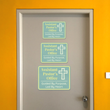 Classic Framed Plus Assistant Pastor’s Office – Guided By Purpose, Led By Heart Door or Wall Sign | Church and Place of Worship Signs