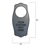 Custom Engraved Door Hangers (4 x 8") | Personalized Door Handle Signs for Homes and Businesses | Create Your Own Message