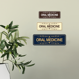 Signs ByLITA Standard Oral Medicine Tooth Graphic Dentist Office Decor Wall or Door Sign