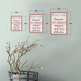 Portrait Round Plus Welcome Leave Your Worries And Your Shoes At The Door Wall or Door Sign | Funny Novelty Home Signs | Home Reminders For Families