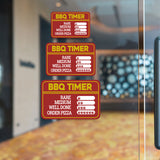Classic Framed Plus BBQ Timer Rare 1 Beer Medium 2 Beers Well Done 3 Beers Order Pizza 6 Beers Wall or Door Sign | Funny Home Decor