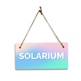 Solarium 5x10 Hanging Plus Wall or Door Sign | Rustic Twine | Range of Vibrant Decor Styles | Room Signs For Home and Business