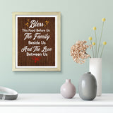 Designs ByLITA Bless This Food Before Us The Family Beside Us And The Love, Between Us, Wall Print Art | Religious Home Decor (Unframed or Framed)