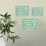 Classic Framed Plus Assistant Pastor’s Office – Guided By Purpose, Led By Heart Door or Wall Sign | Church and Place of Worship Signs