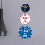 Circle Use Protective Apron Wall or Door Sign