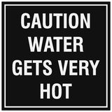 Signs ByLITA Square Caution Water Gets Very Hot Sign - Easy Installation | Durable Material