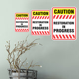 Portrait Round Plus Restoration In Progress Wall or Door Sign | Health And Safety Signage