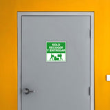 Square Plus Solo Recoger y Entregar Wall or Door Sign | Spanish | Health & Safety Warehouse Business Signage