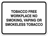 Signs ByLITA Classic Framed TOBACCO FREE WORKPLACE NO SMOKING, VAPING OR SMOKELESS TOBACCO Door or Wall Sign Durable ABS Plastic | Laser Engraved | Easy Installation | Elegant Design