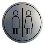 Signs ByLITA Circle Restroom Graphic Door or Wall Sign | Easy Installation | Durable Construction | Promote Health And Safety | Caution Warning Sign for Home, Business and Office Spaces