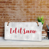 Let it Snow 5x10 Hanging Wall or Door Sign | Funny Religious Home Decor