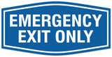 Signs ByLITA Fancy Emergency exit only Sign - Laser-Engraved Lettering | Durable ABS Plastic | Vibrant Colors | Powerful Foam Tape Wall or Door Sign