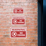 Classic Framed Plus Warning No Fishing Wall or Door Sign | Marina Quayside Signage