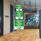 Square Plus Pick-Up And Delivery Only Wall or Door Sign | Health & Safety Warehouse Business Signage
