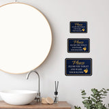 Classic Framed Plus Please Flush The Toilet And Wash Your Hands Wall or Door Sign | Office & Workspace Bathroom Signage