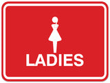 Signs ByLITA Classic Framed Ladies Figurine Restroom Sign - Easy Installation | Durable Material