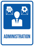 Portrait Round Plus Administration Wall or Door Sign | General Public Signage