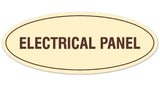 Signs ByLITA Oval Electrical Panel Sign - Laser-Engraved Lettering | Durable ABS Plastic | Vibrant Colors | Powerful Foam Tape