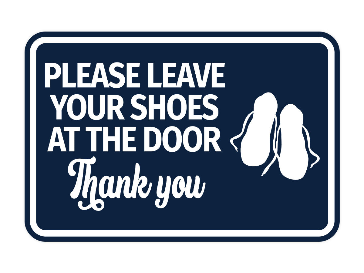 Signs ByLITA Classic Framed Please Leave Your Shoes At The Door Thank You Wall or Door Sign