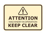 Signs ByLITA Classic Framed Attention: Machinery in Operation - Keep Clear Door or Wall Sign Easy Installation | Health And Safety | Building And Warning Signs