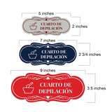 Signs ByLITA Designer Cuarto de Depilación Wall or Door Sign | Spanish Waxing Room Sign