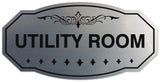 Signs ByLITA Victorian Utility Room Wall or Door Sign - Laser-Engraved Lettering | Durable ABS Plastic | Vibrant Colors | Powerful Foam Tape
