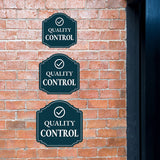 Heritage Plus Quality Control Wall or Door Sign | Office Signage