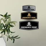 Fancy Emergency Point Wall or Door Sign