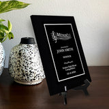Music Competition Customizable Black Frame Award Plaque | Easel Mount Option | Achievement and Recognition Personalizable Plaques