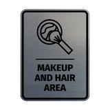Signs ByLITA Portrait Round Makeup And Hair Area Door or Wall Sign Easy Installation | Directing Artists & Co-Workers | Music | Concert | Festivals