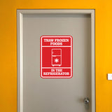 Signs ByLITA Portrait Round Thaw Frozen Foods In The Refrigerator Door or Wall Sign Durable ABS Plastic | Laser Engraved | Easy Installation | Kitchen | Hygiene