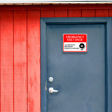 Classic Framed Plus Emergency Exit Only Alarm Will Sound If Doors Is Opened Door or Wall Sign | Safety Signage