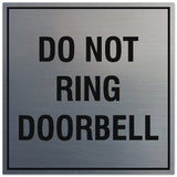 Signs ByLITA Square Do Not Ring Doorbell Sign - Easy Installation | Durable Material