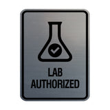 Signs ByLITA Portrait Round Lab Authorized Wall or Door Sign