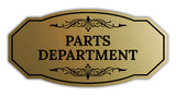 Signs ByLITA Victorian Parts Department Graphic Wall or Door Sign