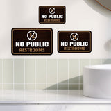 Classic Framed Plus No Public Restrooms Wall or Door Sign | Office & Workspace Bathroom Signage
