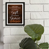 Designs ByLITA This Table Is A Reminder That Every Meal Is A Gift, Every Moment Is Grace, Framed Wall Art Print | Religious Church & Home Decor