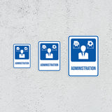 Portrait Round Plus Administration Wall or Door Sign | General Public Signage