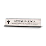 Church Leader Role and Titles 2 x 10" Desk Sign with Aluminium Frame