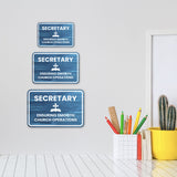 Classic Framed Plus Secretary – Ensuring Smooth Church Operations Door or Wall Sign | Church and Place of Worship Signs