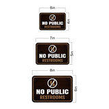 Classic Framed Plus No Public Restrooms Wall or Door Sign | Office & Workspace Bathroom Signage