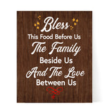 Designs ByLITA Bless This Food Before Us The Family Beside Us And The Love, Between Us, Wall Print Art | Religious Home Decor (Unframed or Framed)