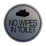 Signs ByLITA Circle No Wipes In Toilet Wall or Door Sign