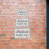 Classic Framed Plus Grandkids Spoiled Here Wall or Door Sign | Farmstyle Vintage Home Decor