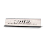 Church Leader Role and Titles 2 x 10" Desk Sign with Aluminium Frame