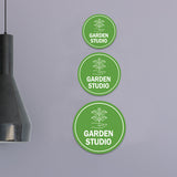 Circle Plus Garden Studio Wall or Door Sign | Easy Installation | Business & Studio Signage