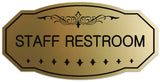 Signs ByLITA Victorian Staff Restroom Wall or Door Sign - Easy Installation | Durable Wall or Door